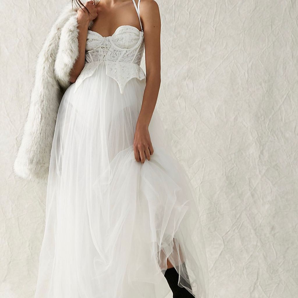 Free People For Love & Lemons Wedding Dress Extra Small